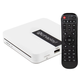 Receptor Alphasat Alphaplay 4K 8GB 2GB RAM Wi-Fi IPTV - Branco - Black Friday - Duosat shop